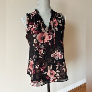 Dark Floral Workwear Blouse White House Black Market